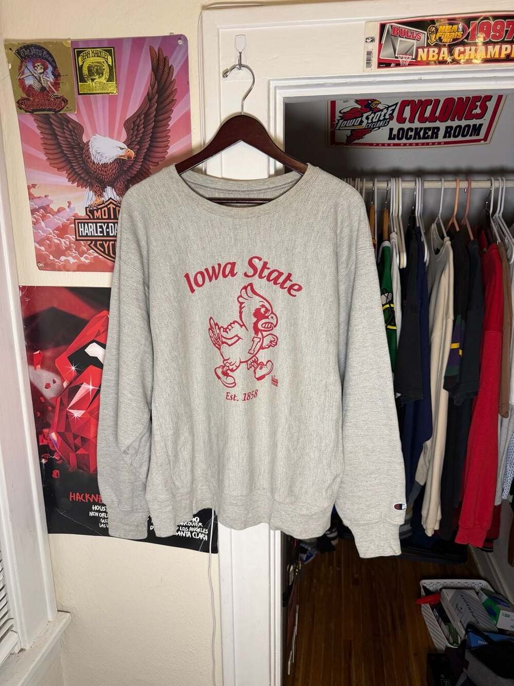 Iowa State Cyclones Champion Reverse Weave Crewneck Sweatshirt Size XL